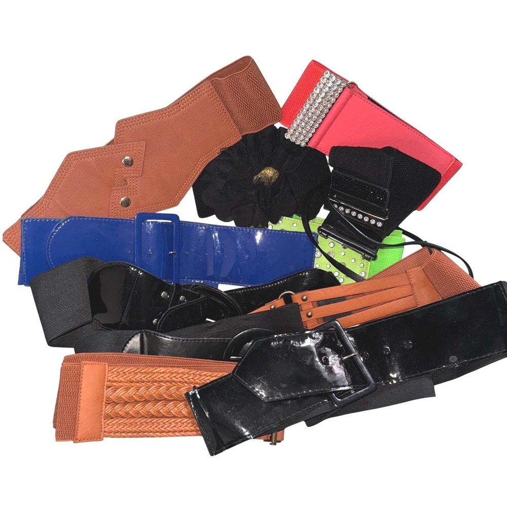 Mystery Box Reseller Lot of 12 y2k Boho Glam Cincher Waist Cinch Belt Bundle